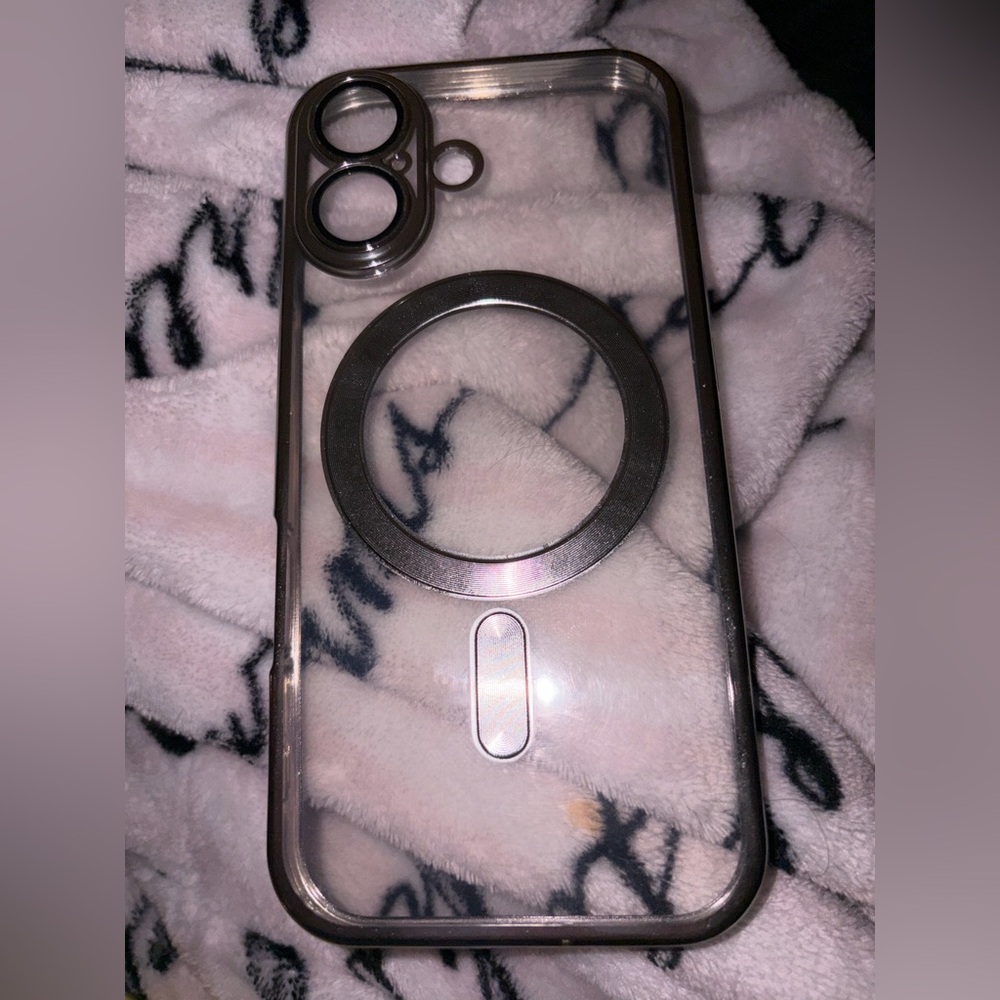 Clear IPhone 17 Case with Silver Accents